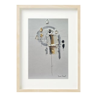 Organic Modern Original Oil Painting by Diane Grant / Natural Tones Colors Palette / Cubist For Sale