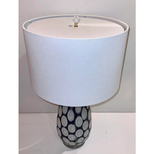 Modern Made Goods Black and White Oval Glass Duval Table Lamp For Sale - Image 3 of 5