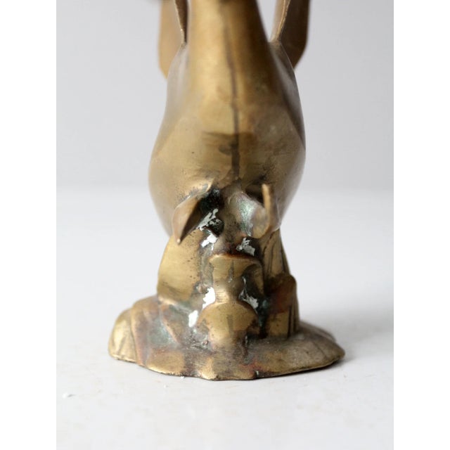 Mid 20th Century Brass Duck Figurine For Sale - Image 11 of 12
