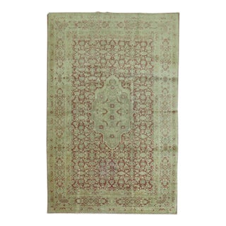 Antique Crimson Red Turkish Sivas Rug - 4'2" x 5'8" For Sale