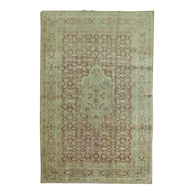 Antique Crimson Red Turkish Sivas Rug - 4'2" x 5'8" For Sale