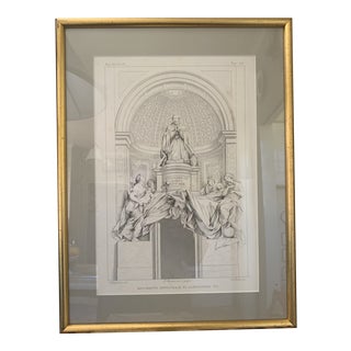 19th C Italian Engraving of Pope Alessandro VII For Sale