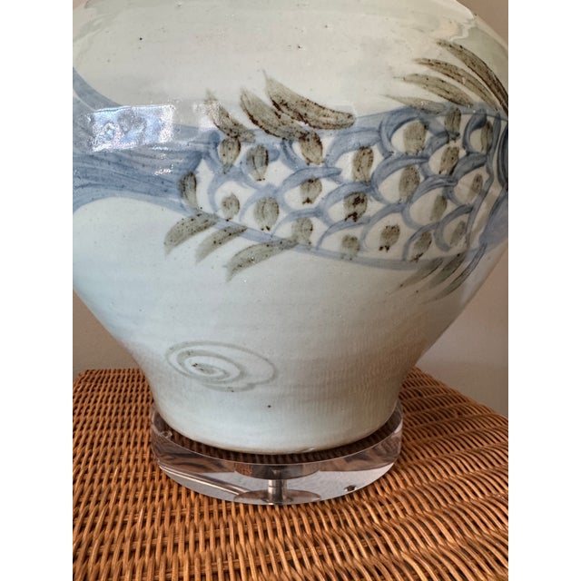 Legends of Asia Fish Jar Oversized Lamp For Sale - Image 4 of 8