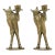 Brass Pig Butler Candle Holder, a Pair For Sale