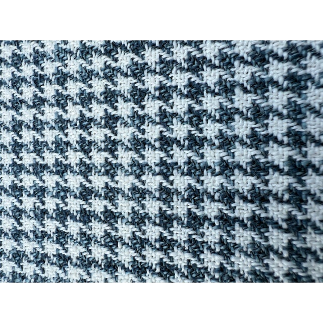 Wood Early 21st Century Square Houndstooth Ottoman For Sale - Image 7 of 7