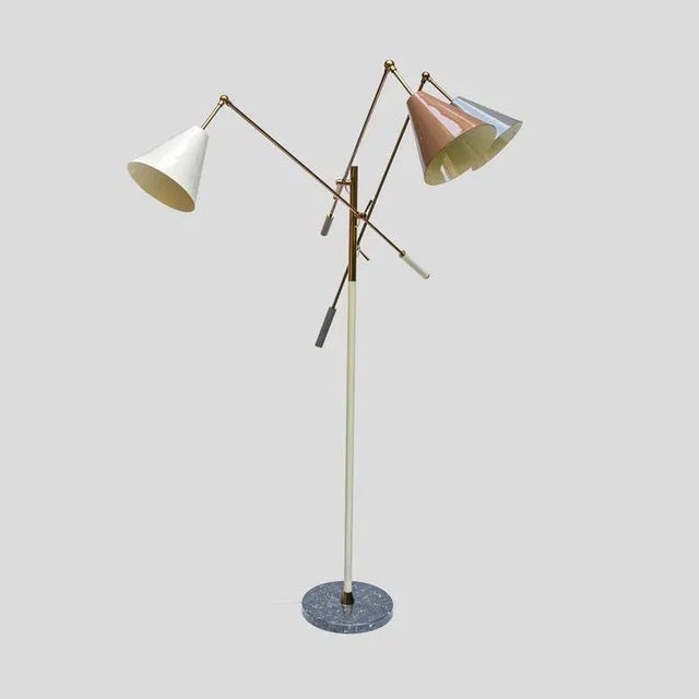 Mid-Century Italian Multicolor Triennale Floor Lamp, 1950s For Sale - Image 6 of 9