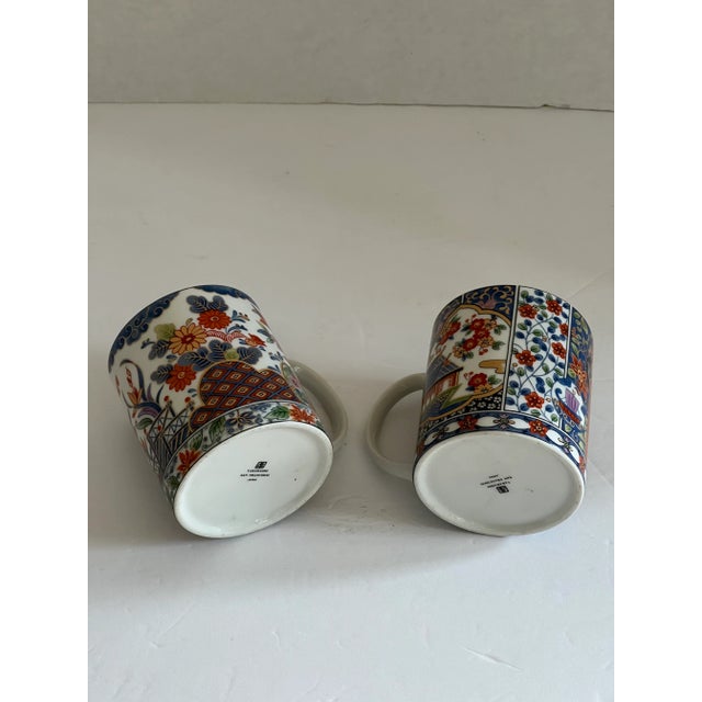 1990s Takahashi Chinoiserie Mugs~ a Pair For Sale - Image 5 of 6