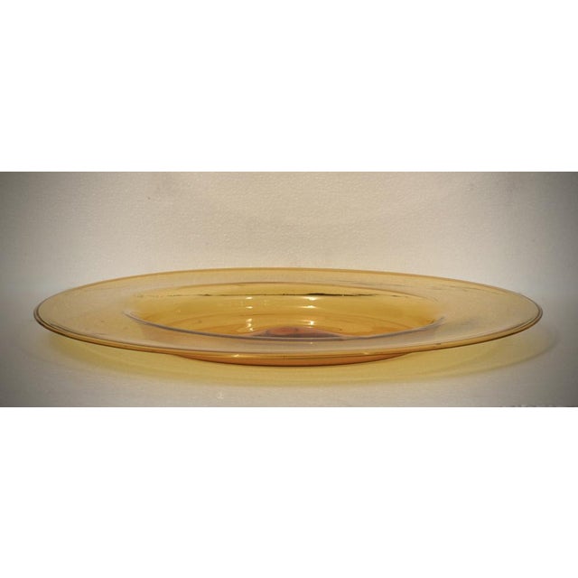 Round Orange Color Glass Plate from Cappellin Murano, 1920s For Sale - Image 6 of 10