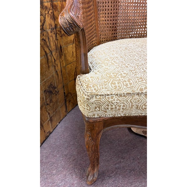 Wood Mid Century Hendrix Allardyce Key West Caned Bergere Chair For Sale - Image 7 of 10