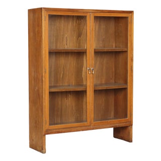 Vintage Walnut Display Cabinet, 1950s For Sale