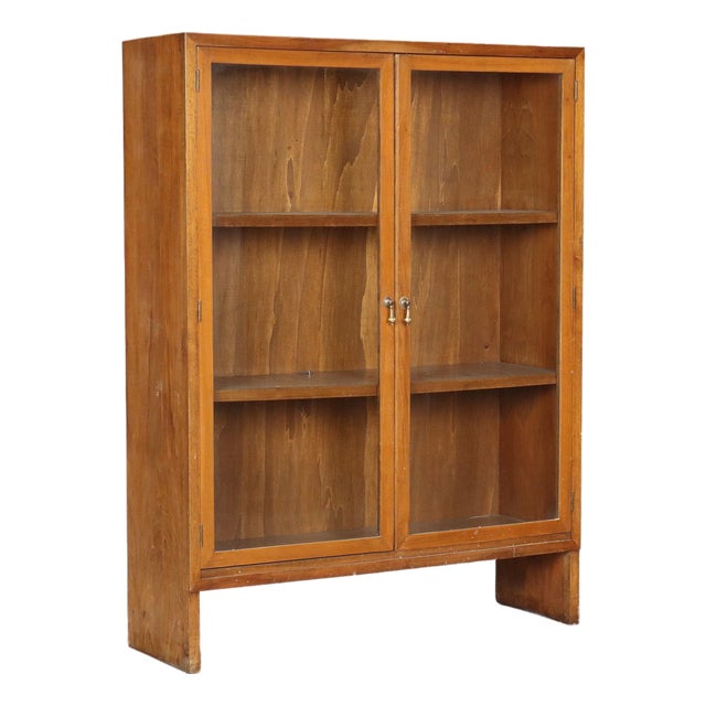 Vintage Walnut Display Cabinet, 1950s For Sale