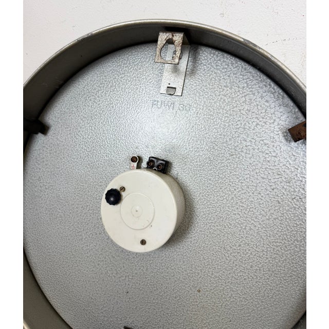 Industrial German Grey Electric Station Wall Clock from Aeg, 1960s For Sale - Image 14 of 16