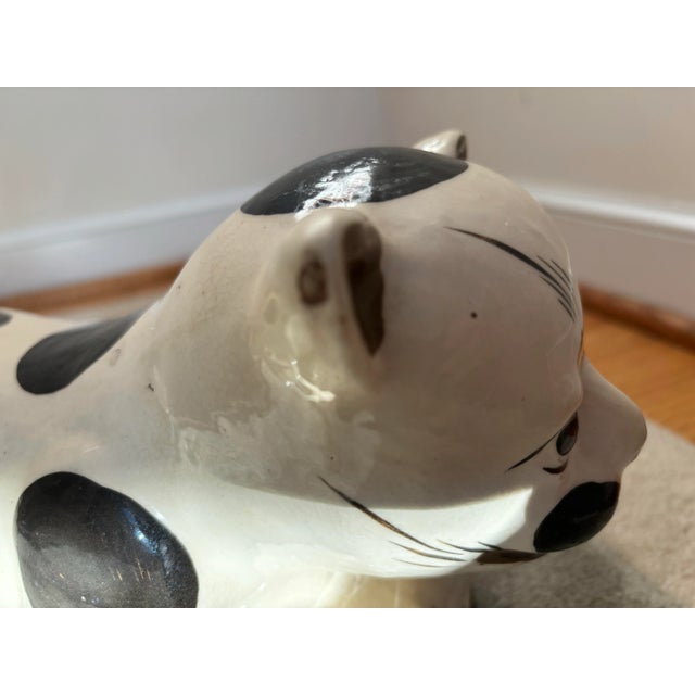 Ceramic Chinese Cizhou-Ware Porcelain Cat Pillow, 19th Century For Sale - Image 7 of 11