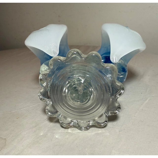 Vintage Hand Blown Italian Murano Opaline Glass Cockatoo Bird Sculptures Statue For Sale - Image 10 of 10