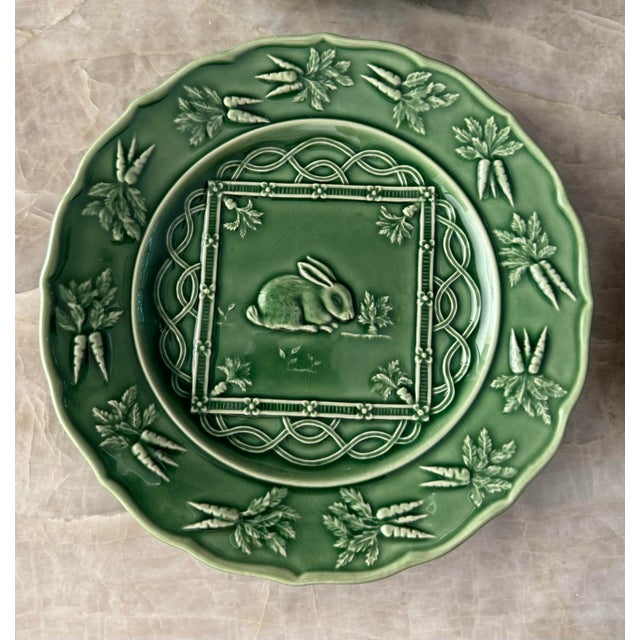 Farmhouse Portugal Green Dessert Plates , S/4 For Sale - Image 3 of 7