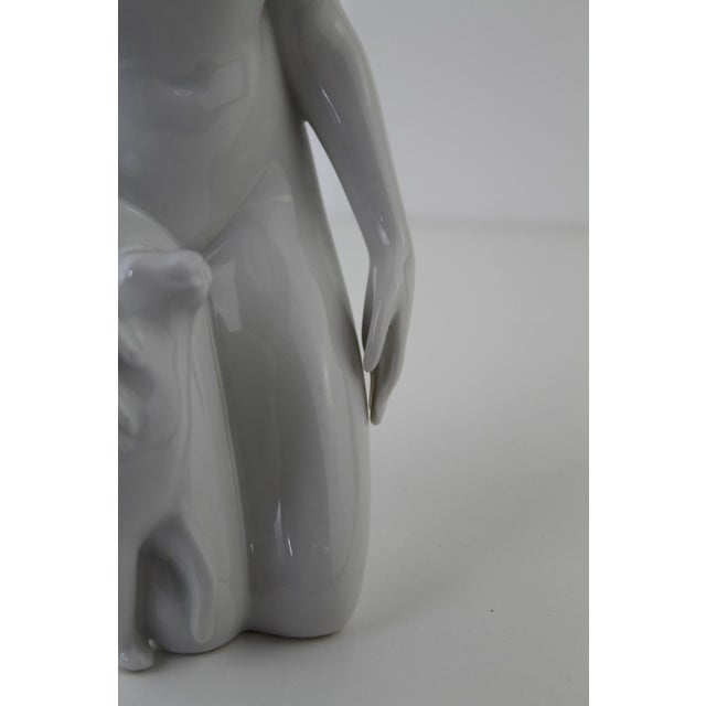 Czech Porcelain Girl with Cat Figurine from Royal Dux, 1960s For Sale - Image 6 of 15