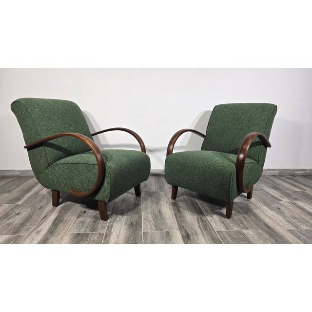 1940s Lounge Chairs by Jindrich Halabala, 1940s, Set of 2 For Sale - Image 5 of 11