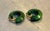 Mid-Century Modern Green Marbelized Bakelite Hoop Earrings For Sale - Image 3 of 3