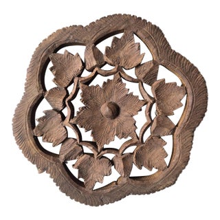 1990s Traditional Wooden Trivet For Sale