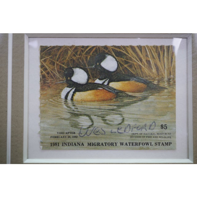 1980s Ducks Unlimited Indiana Migratory Wildlife Waterfowl Ducks Signed Stamps 18" For Sale - Image 11 of 12