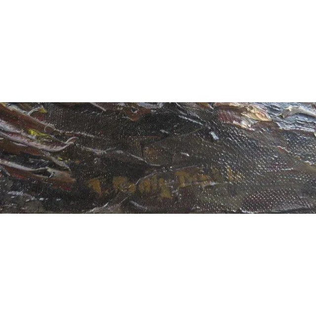 Traditional Mid 20th Century "Mountain Scene" Oil Painting by Dibble, Framed For Sale - Image 3 of 6