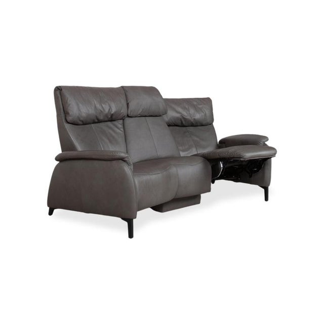 Trapez 3-Seater Sofa in Grey Leather from Himolla For Sale - Image 4 of 18