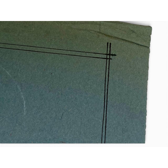 Black Janet Bentley, Round Pavilion / Aquarium Study Architectural Presentation Drawing, 1953, Mixed Media on Paper For Sale - Image 8 of 14