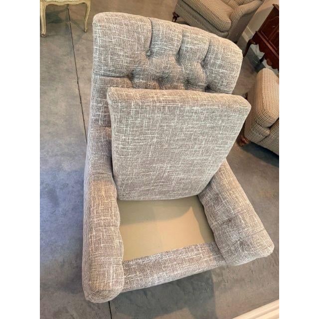 English Lee Industries Tufted Armchair For Sale - Image 3 of 8