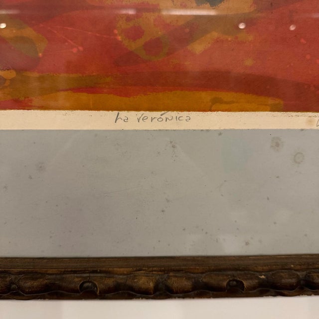 Printmaking Materials Mid 20th Century “La Verónica” Bullfight Lithograph For Sale - Image 7 of 12