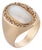Early 20th Century Victorian Moonstone 14k Yellow Gold Signet Ring, Size 4.75 For Sale