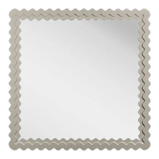 Fleur Home Carnival Chaos Square Mirror in Useful Gray, 48x48 For Sale