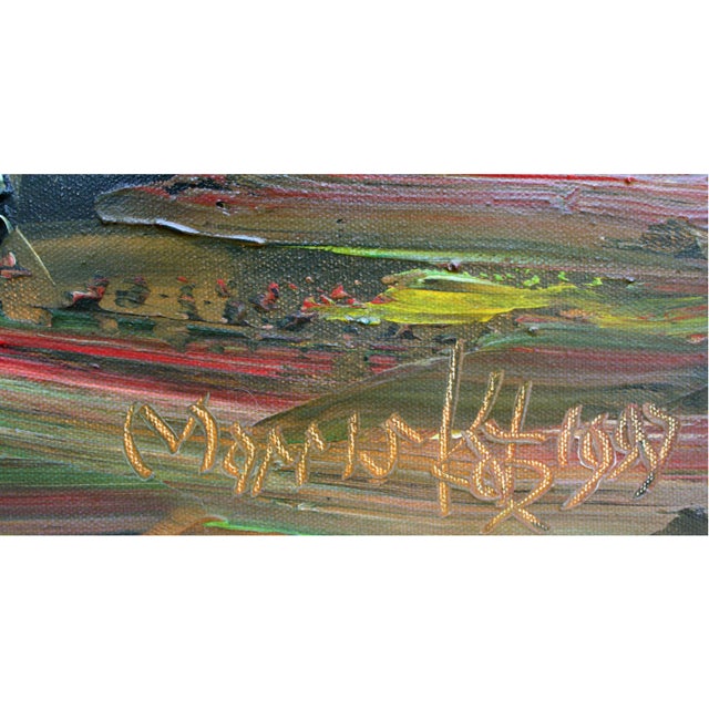 1990s Red Roses, Late 20th Century Impasto Floral Still-Life, Record Breaking Artist by Morris Katz For Sale - Image 5 of 5
