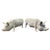 Painted White Cast Iron Pigs, Set of 2 For Sale - Image 3 of 15