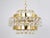 Gold-Plated Bakalowits Brass Chandelier with Diamond Crystals from Bakalowits & Söhne, Austria, 1970s For Sale - Image 4 of 11