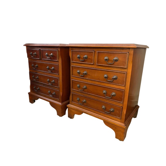 Vintage Wooden Sideboards with Handles, Set of 2 For Sale - Image 5 of 5
