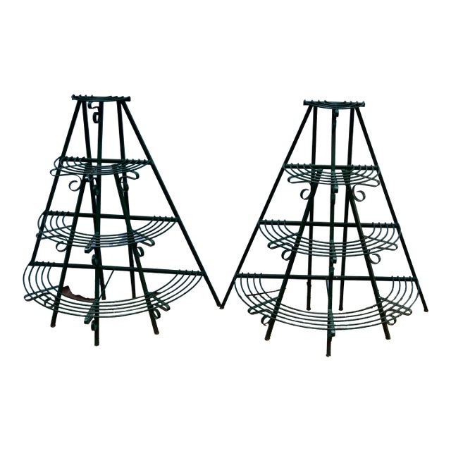 Vintage Garden Plant 4 Tiered Shelfs Pyramid For Sale