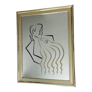 Late 20th Century Ty Wilson Art Deco Style “Seduction” Mirror Wall Art