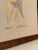 Mid-Century Modern Female Portrait Original Pen and Ink Pastel Drawing by John P. Coleman For Sale - Image 14 of 15