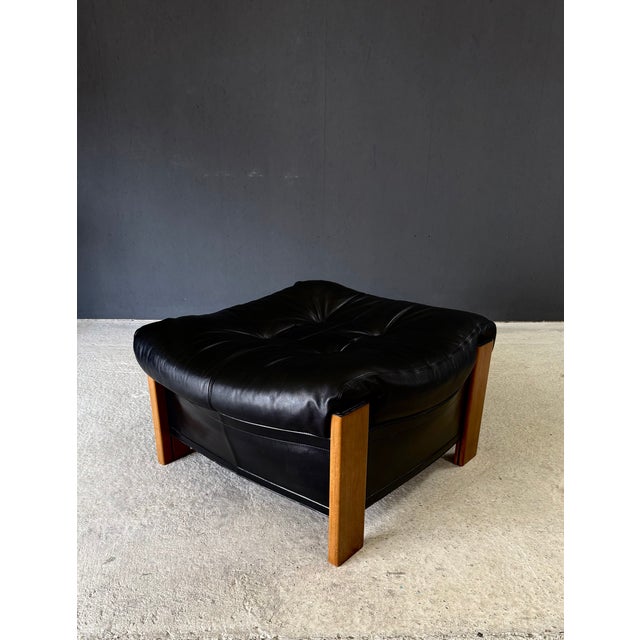 Postmodern Artona Ottoman in Leather by Afra & Tobia Scarpa for Maxalto, Italy, 1980s For Sale - Image 17 of 17