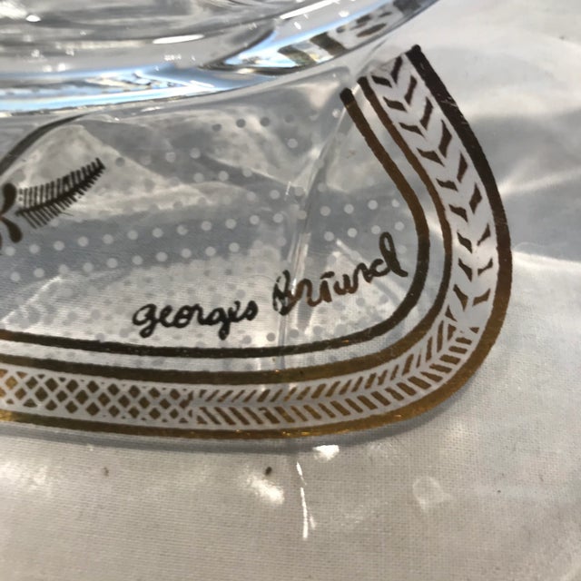 Mid-Century Modern Georges Briard Glass Leaf Divided Dish For Sale - Image 3 of 6