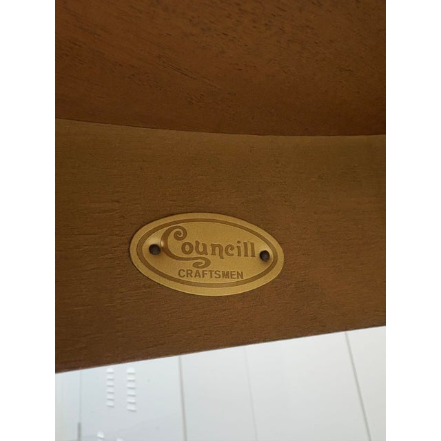 Late 20th Century Kindel Councill Banded Oval Dining Table With 2 Leaves For Sale - Image 12 of 12