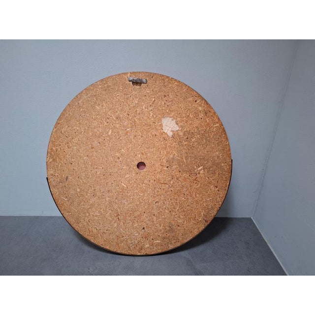 Glass Vintage Czechoslovakian Round Wall Mirror, 1970s For Sale - Image 7 of 15
