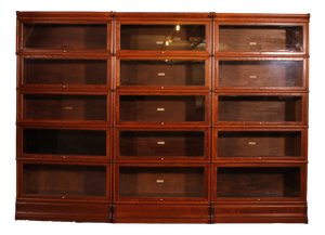 19th Century Oak 3-Module Bookshelf from Wernicke Globe, 1890s