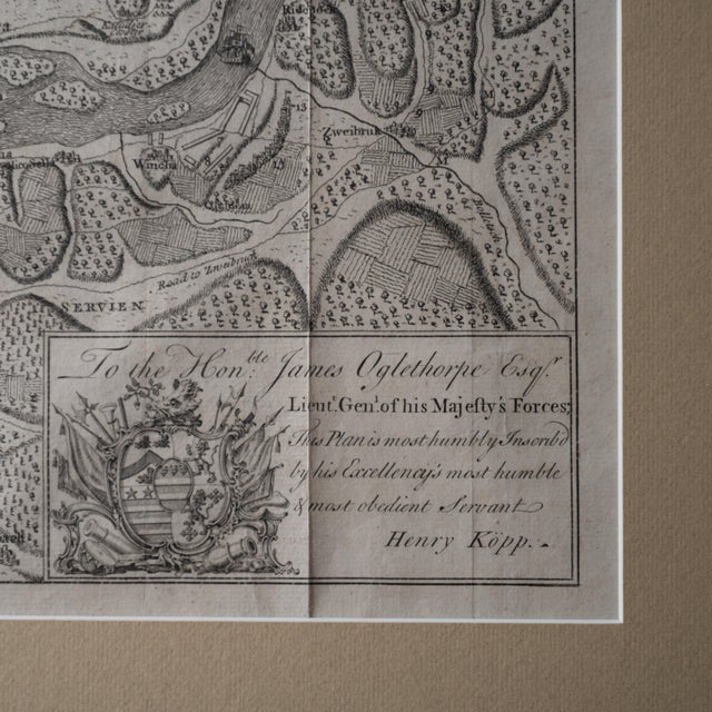 Battle of Grocka Campaign Map, 1753 - James Oglethorpe, John Lindsay, Henry Köpp For Sale In Savannah - Image 6 of 6