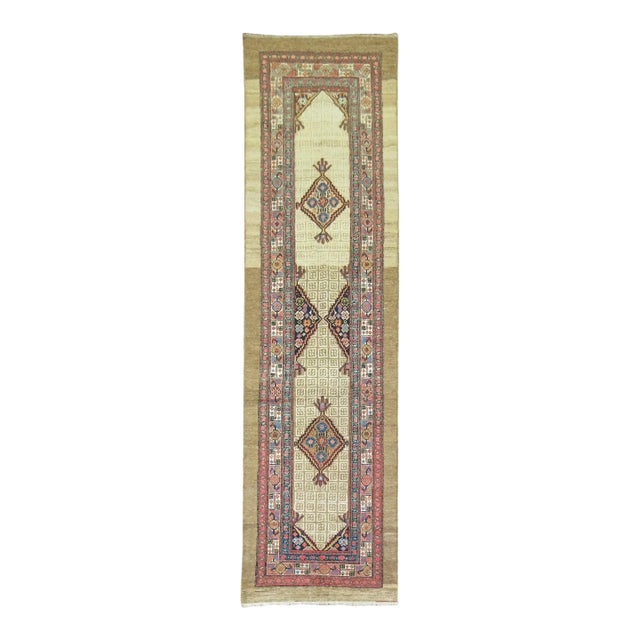 Early 20th Century Traditional Camel Persian Serab Runner For Sale