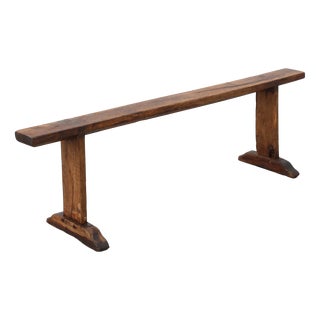 Rustic Farmhouse Bench in Oak, France, 1820s For Sale