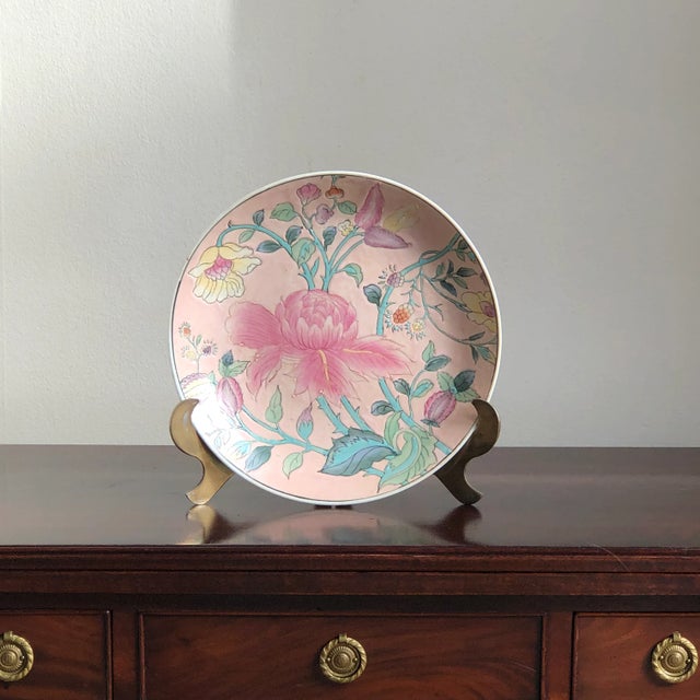 Vintage Chinese Macau Decorative Porcelain Plate For Sale - Image 4 of 12