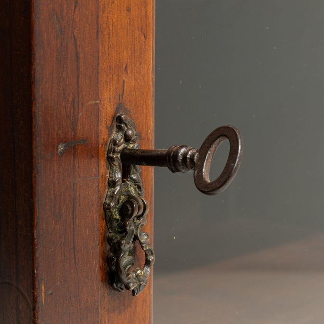 19th Century France Edwardian Brown Wood Display Cabinet For Sale In Greensboro - Image 6 of 11