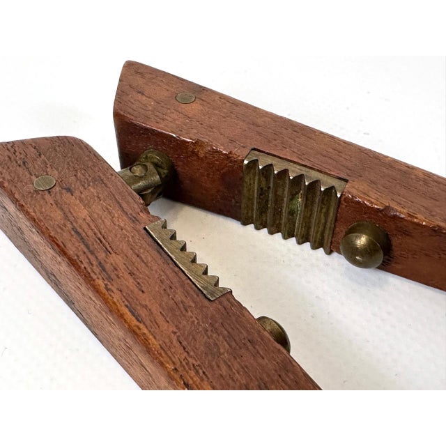 Brown Mid-Century Modern Teak and Brass Nutcracker by Poul Knudsen, 1950s For Sale - Image 8 of 9