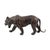 Mid-Century Leather & Papier-Mâché Panther Sculpture, 1940s For Sale - Image 4 of 12